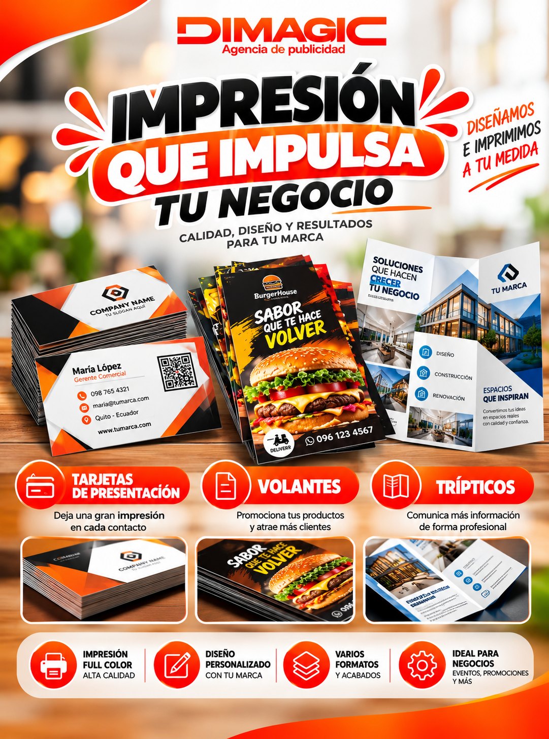 Menuderos y menús para punto de venta